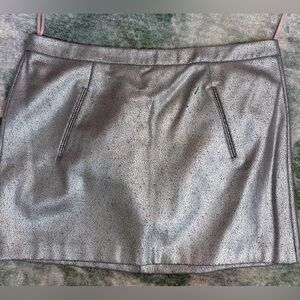 Gap Silver Coated Wool Mini Skirt 20 NWT